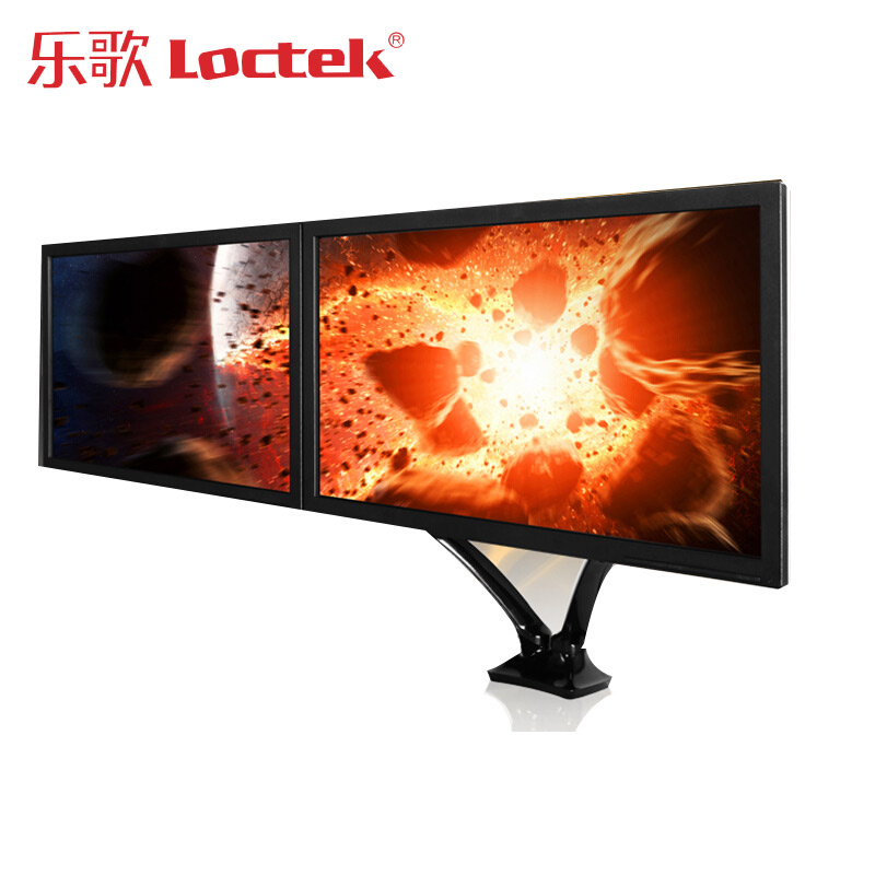  乐歌（Loctek）DLB502-D双屏电脑支架旋转升降显示器支架人体工