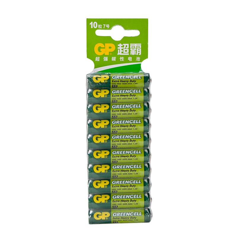 超霸GP24G-2ISP10七号碳性电池10粒卡装(卡)