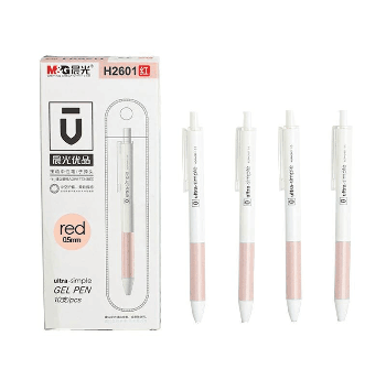晨光（M&G）AGPH2601 按动中性笔/子弹头水笔 0.5mm 红色 10支/盒