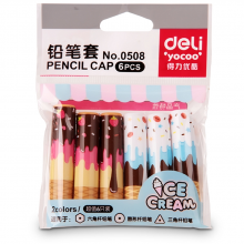 得力 0509 铅笔套 10.5ｘ10.5ｘ45 6支/袋 (单位:袋) 混色