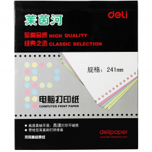 得力莱茵河L241-5CS电脑打印纸(彩色撕边)(箱)